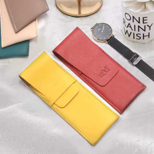 Custom Logo Waterproof Leather Watch Pouch for Travel