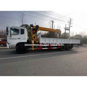 Dongfeng 6x4 camión montado en una grúa de brazo recto de 12t