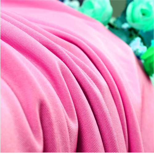 Light Pink Four-side Stretch Knitted Polyester Girls Fabric