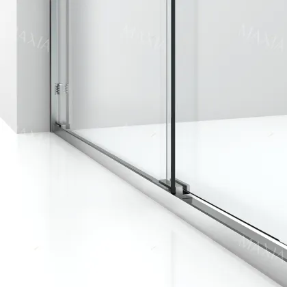 Black sliding shower screen
