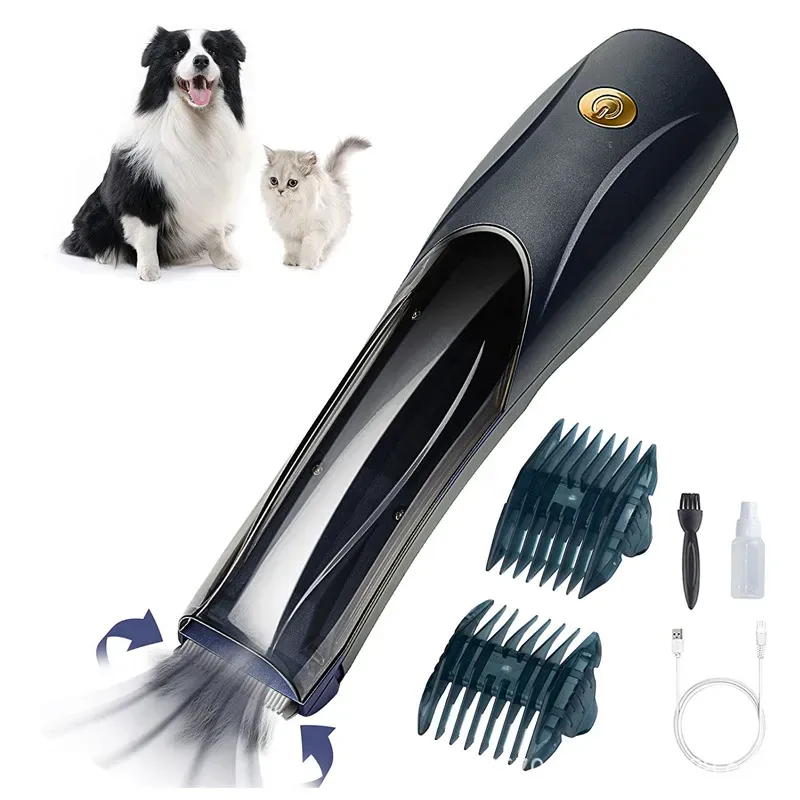 Pet Grooming Kit with Vacuum Suction and 2-in-1 Clippers