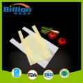 Cheap Wholesale Reusable Grocery HDPE Yellow Plastic T Shirt Plastic Shopping Bag