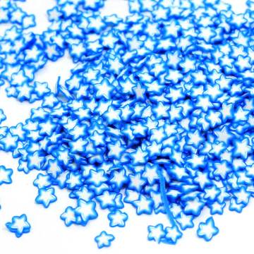 Красивые синие мини-звезды в форме полимерной глины, украшения ручной работы, мини-кусочки, украшения для дизайна ногтей, подвески