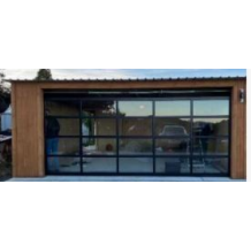 Black Customized Aluminium Garage Door without Glass