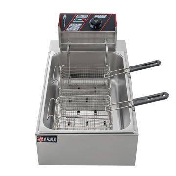 restaurant kitchen equipment 12L single tank double baskets electric fryer