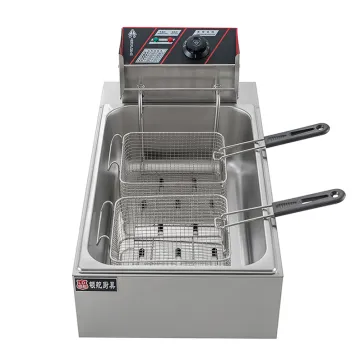 restaurant kitchen equipment 12L single tank double baskets electric fryer