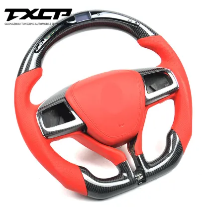 Custom Alcantara carbon fiber steering wheel Fit for Maserati Ghibli Levante quattroporte  racing wheel convertible