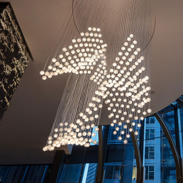 High Ceiling LED Chandeliers for Hotel Lobbies and Halls