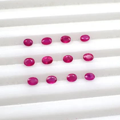 Loose Ruby Gemstones Egg Shape Gems Wholesale Prices