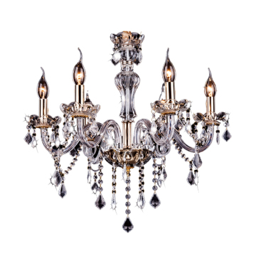 Luxury Modern Gold Glass Chandelier for Hotel Bedroom and Living Room