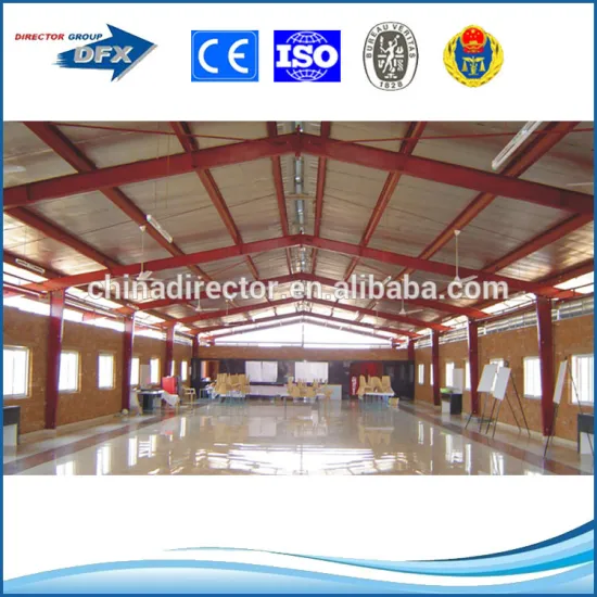 China prefabricated steel structure prefab house school hall construction building
