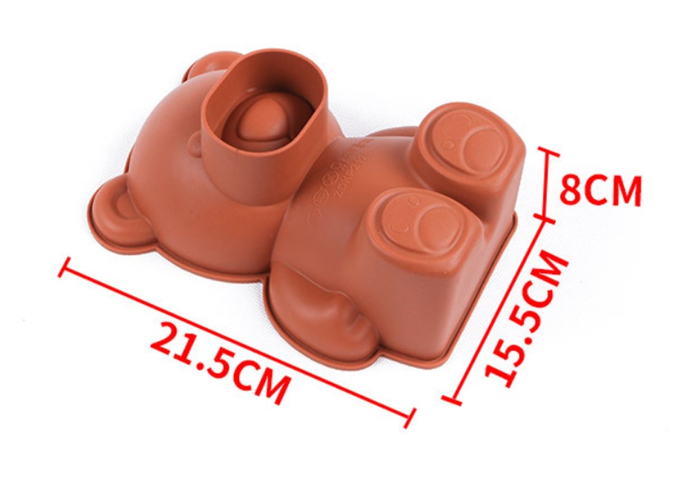 3D Kawaii Bear Silicone Cake Mold Pan (4)