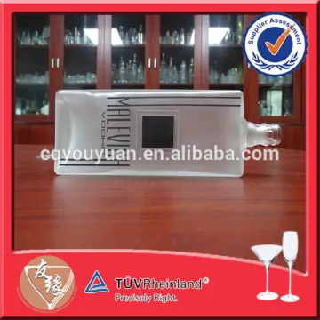 White Frost Cork Square Glass Bottle 700 Bottle Glass 700 ML