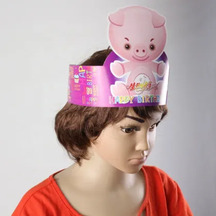 Children Birthday Party: Animal Paper Hats & Kids Triangle Solid Party Hats