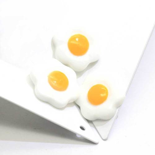 Kawaii Fried Egg Shaped Resin Cabochon For Handmade Craftwork Beads Charms DIY Phone Shell Decor Spacer Slime