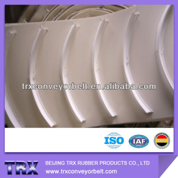 Food industrial conveyor belt with arc sidewall