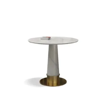 Luxury Round Coffee Table With Wooden Legs