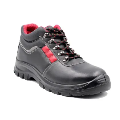 New Men's Acid Resistant Safety Boots Steel Toe Cap Split Leather Work Boots