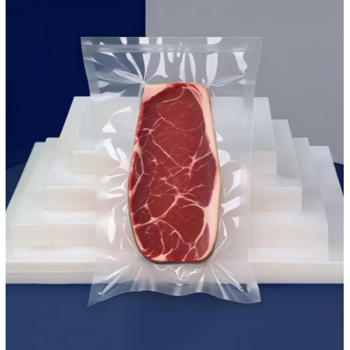 Poche sous vide transparente à trois joints latéraux pour matériau composite PA PE sûr au congélateur de viande crue congelée
