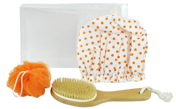 Bathroom bathing body cleaning tool kit with pillow and slipper