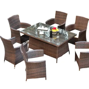 BFP Home Leisure Modern Rattan Garden Chair Set for Outdoor Patio Furniture