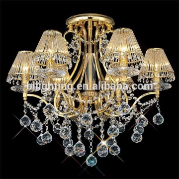 Factory wholesale crystal chandeliers 24k gold plated