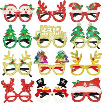 Lunettes de fête de Noël pour décorations de vacances de Noël