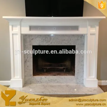 White Marble Fireplace Surround carved lovely child angel statue