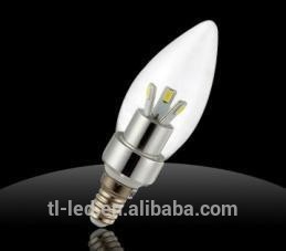 OEM&ODM 3W 85-265VAC E17/E14/E12/B15 aluminum C35 LED candle light CE ROHS approved made in China