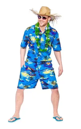 Mens Hawaiian Shirt Set