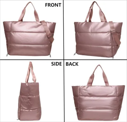 Custom Quilted Puffer Tote Bag