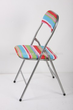 folding chair with colorful PVC cushion