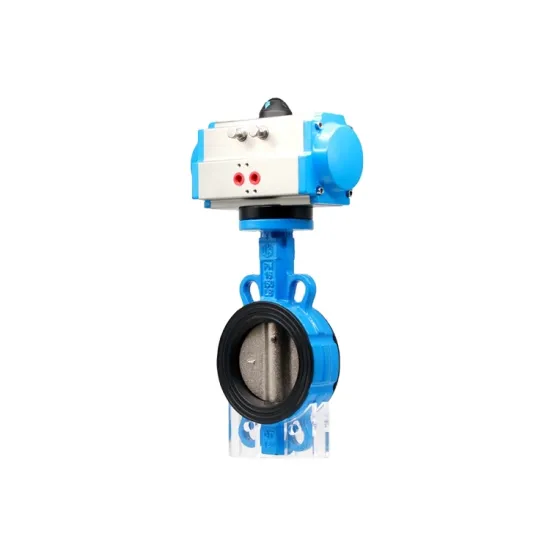 Taike China Manufacturer Pneumatic Wafer Type Butterfly Valve