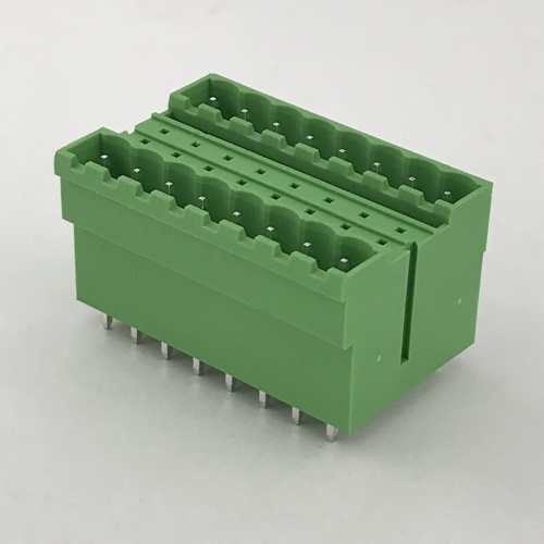 Double rows pluggable PCB male terminal block