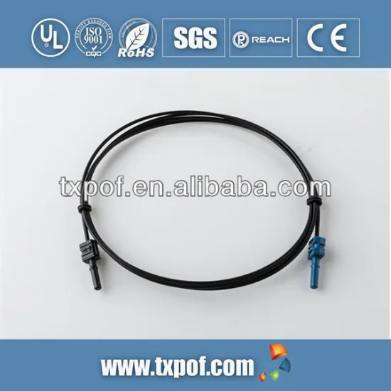 PMMA Industrial Control Fiber Optical Cable,AVAGO Connector