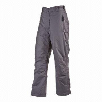 Women's Insulated Ski Pants/Trousers, Two-snap Closure and Zip Fly