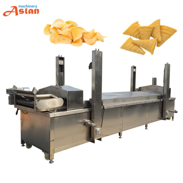 Continuous Snack Food Frying Machine: Potato Chips, French Fries & Pork Rinds Deep Fryer (Gas/Electric)