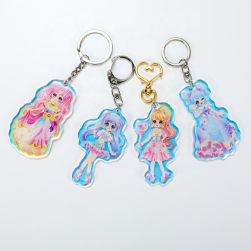 Benutzerdefinierte gedruckte holographische Acrylschlüsselkaint &amp; Charms