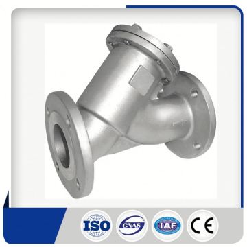 Reduce port ball valve stainless steel cast steel y-strainer with flange