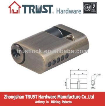 Trust 34mm Brass oval single lock cylinder