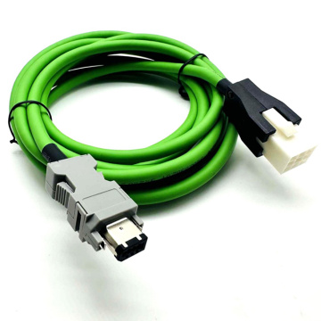 Encoder cable with 1394 6P & AMP connector