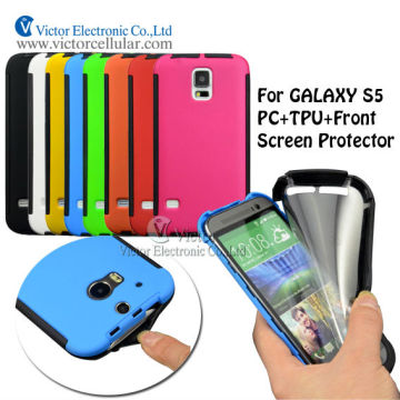 3 in 1 Hybrid Case for Samsung Galaxy S5 i9600 with front screen protector film