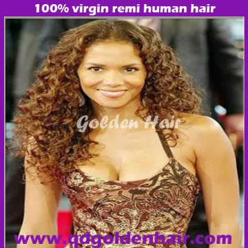 Golden Hair High Density Remy Ombre Color Brazilian Hair Wig