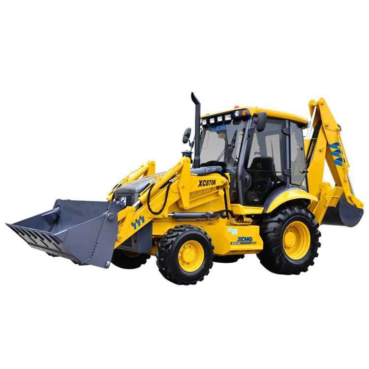 XCMG XC870K backhoe loader front and rear excavator