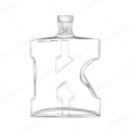 Personalized royal glass bordeaux bottle wholesale