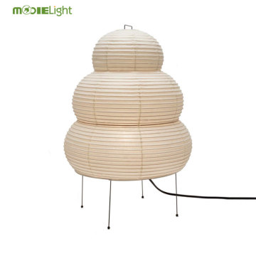 XuanZhi Japanese Style Tripod LED Table Lamp with Washi Paper for Bedroom and Study