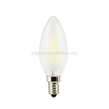 Frosted glass ceiling light cover 2w TDK condensor led filament led night light e26 frosted candle bulb