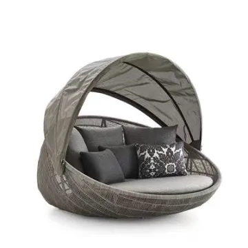 Luxury Round Outdoor Daybed with Canopy