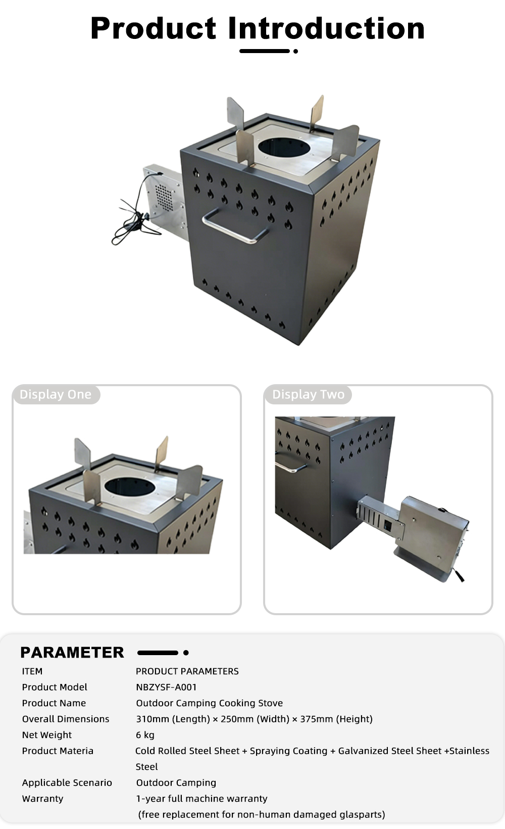 NBZYSF-A001 Heavy-Duty Outdoor Wood Stove for Daily Cooking x