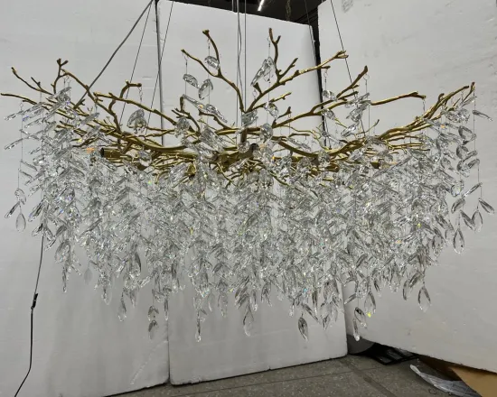 Customized Brass Crystal Chandelier for Bedroom